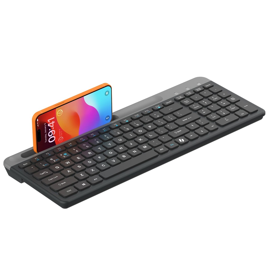 [LOWKRE10077] Readmii 2.4GHz Wireless & Bluetooth 5.1 Rechargeable Keyboard with AI Assistant Key- Black (LWK-816)