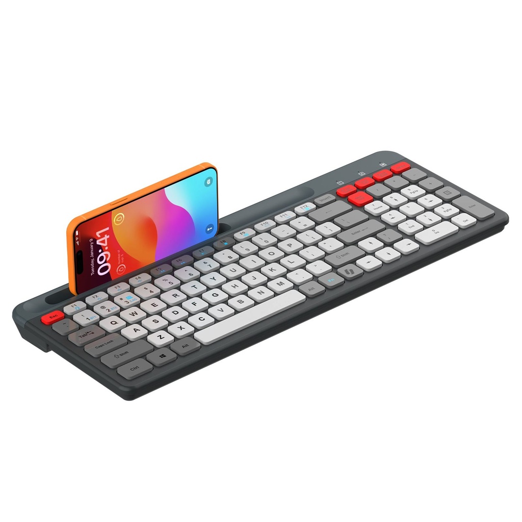 [LOWKMC10078] Readmii 2.4GHz Wireless & Bluetooth 5.1 Rechargeable Keyboard with AI Assistant Key- Multicolor (LWK-819)